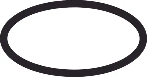 Schwarzer O-Ring von Ideal Standard, ovaler Querschnitt, für Abdichtungszwecke in verschiedenen Anwendungen.